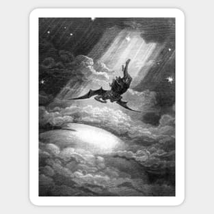 The Fall of Satan - Gustave Dore High Res Sticker